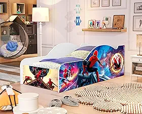 Cama Carro Infantil Juvenil Com Proteção Lateral (Homem Aranha)
