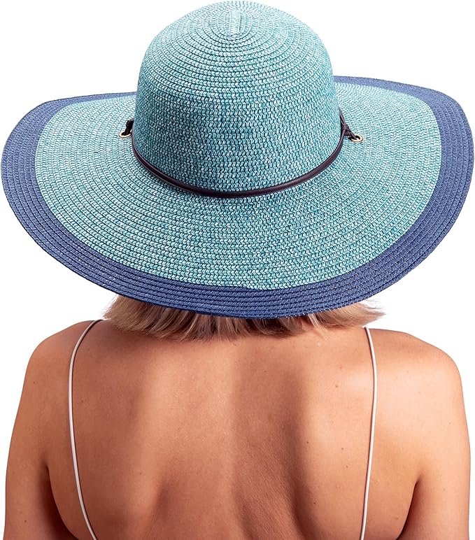 Sombrero de Sol Trenzado para Mujer Sloggers Gris Azul miniatura 5