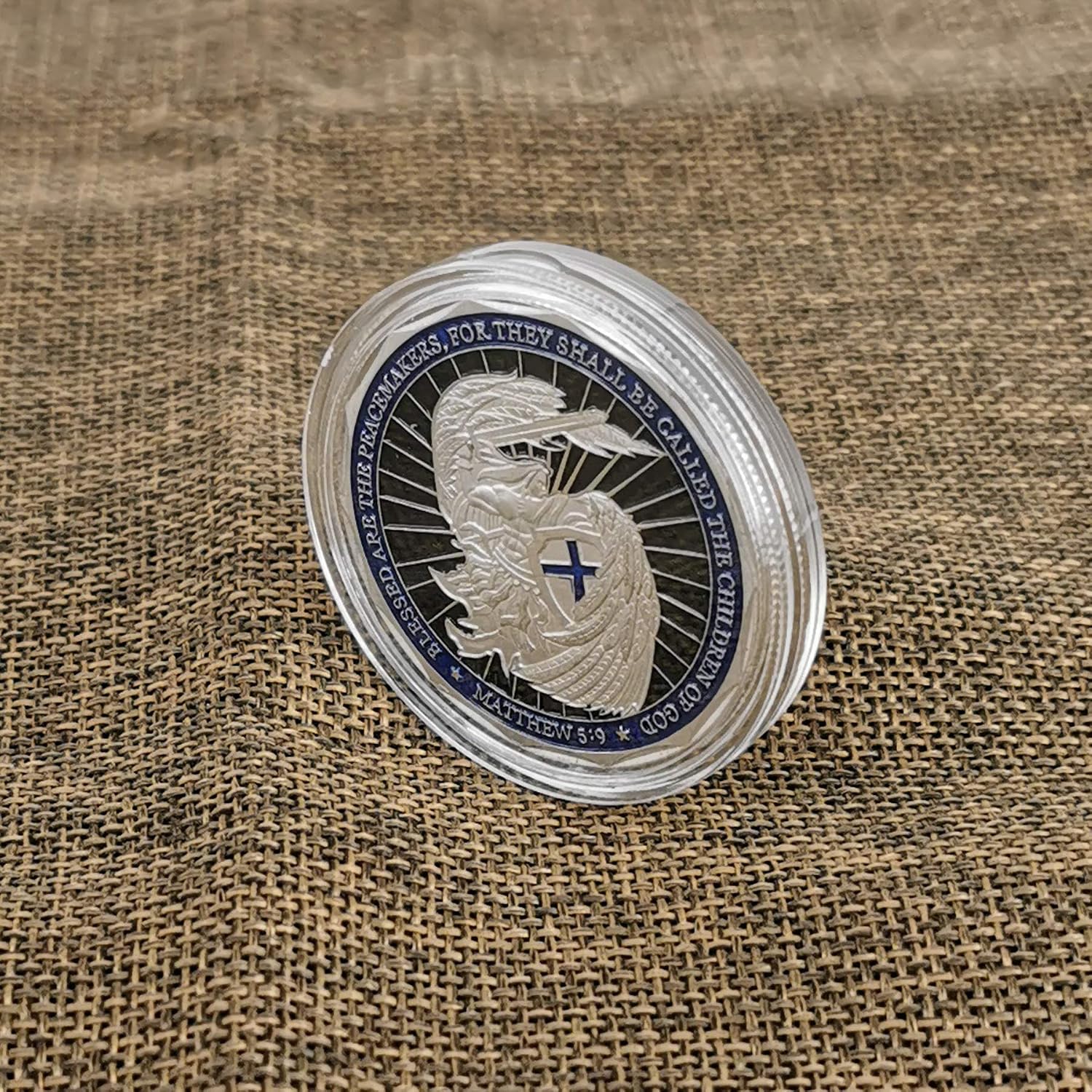 Police Officer Prayer Challenge Coin St Michael The Archangel Medal