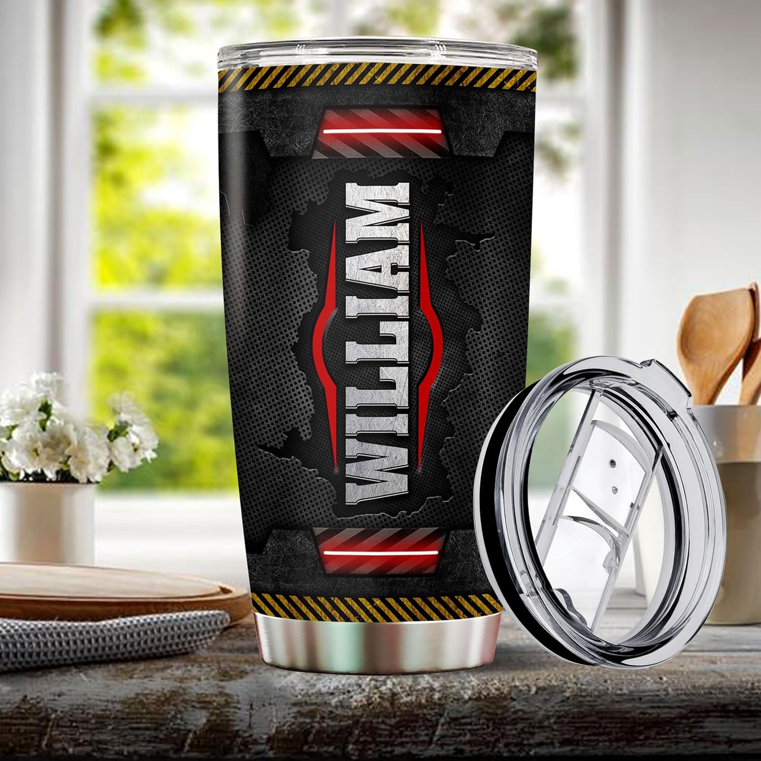 Personalized Truck Driver Tumbler Gifts for Men Insulated Stainless Steel 20oz With Lid Trucks Coffee Mug Travel Cup Water Bottle Gift for Trucker Him Husband Dad