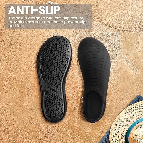 Miniatura 5 de SEEKWAY Zapatos de Agua para Hombre y Mujer Adultos, Medias Acuáticas de Secado Rápido, Antideslizantes, Descalzas para Playa, Natación, Río,