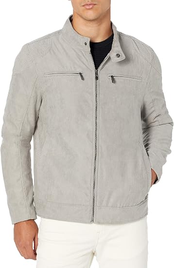URBAN REPUBLIC Chaqueta ultra de ante para hombre, Plateado, Small :  Amazon.com.mx: Ropa, Zapatos y Accesorios