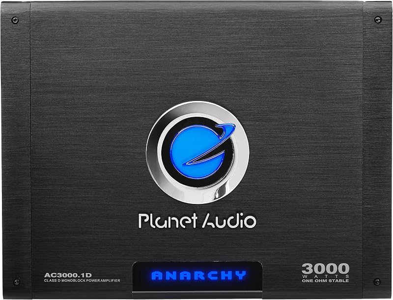 Amplificador monobloque para automóvil AC3000.1D, 3000 vatios, 1 ohmio estable