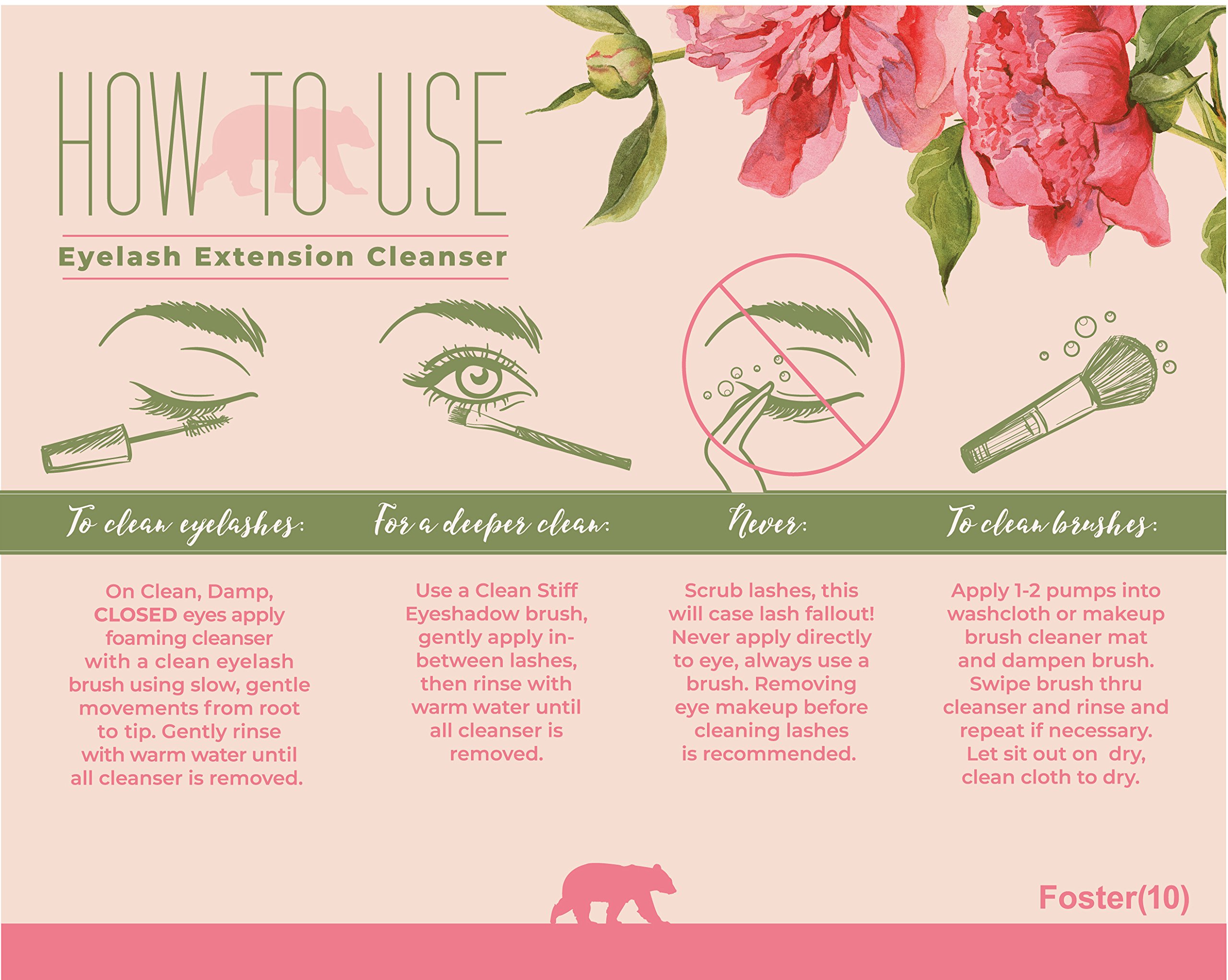 Buy Foster(10) Eyelash Extension Cleanser Foaming, Safe for Daily use