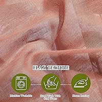 Vista 154 de NICETOWN Cortinas semitraslúcidas con textura de lino, con ojales, tratamiento de ventanas, cortinas verticales de lino con filtro de luz para sala