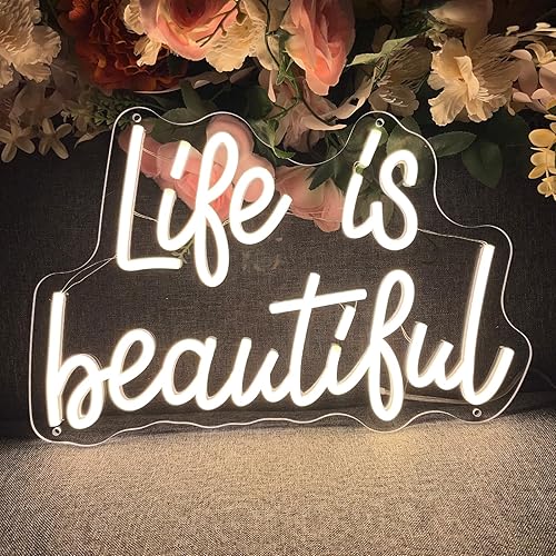 Miniatura 7 de Letrero de neón de feliz cumpleaños para decoración de pared, diseño tallado en 3D, para interiores, dormitorio, luces de neón LED, telón de fondo,