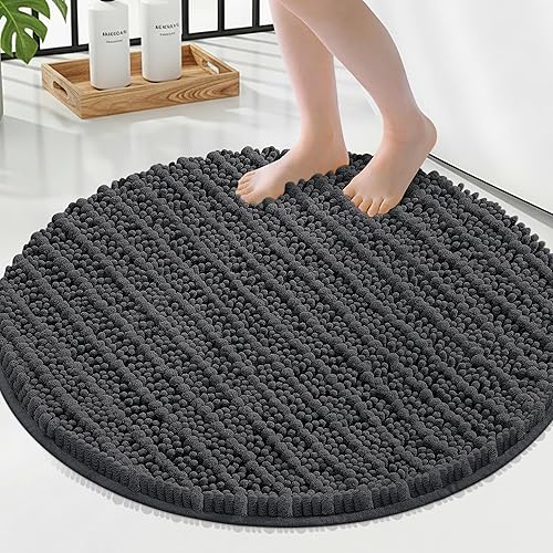 Miniatura 152 de Smiry Alfombras de Baño 24 x 16 pulgadas, Tapetes de Baño de Chenilla Extra Suaves y Absorbentes, Respaldo de Goma Antideslizante, Lavable a Azul