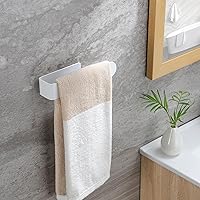 Vista 3 de Taozun Toallero Blanco, Soporte Autoadhesivo para Toallas de Mano Anillo Toallero, Barra de Toallas de Acero Inoxidable para Baño o Pared de Cocina
