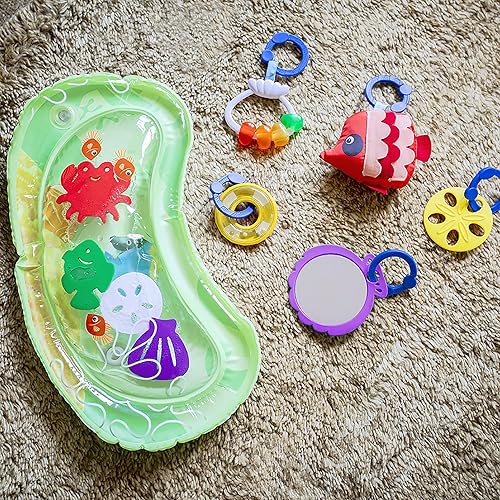 Miniatura 11 de Baby Einstein Sea Floor Explorers Tapete de Agua 2 en 1, Tiempo Boca Abajo Portátil, Gimnasio de Juego y Actividades, Juguetes Sensoriales, Desde