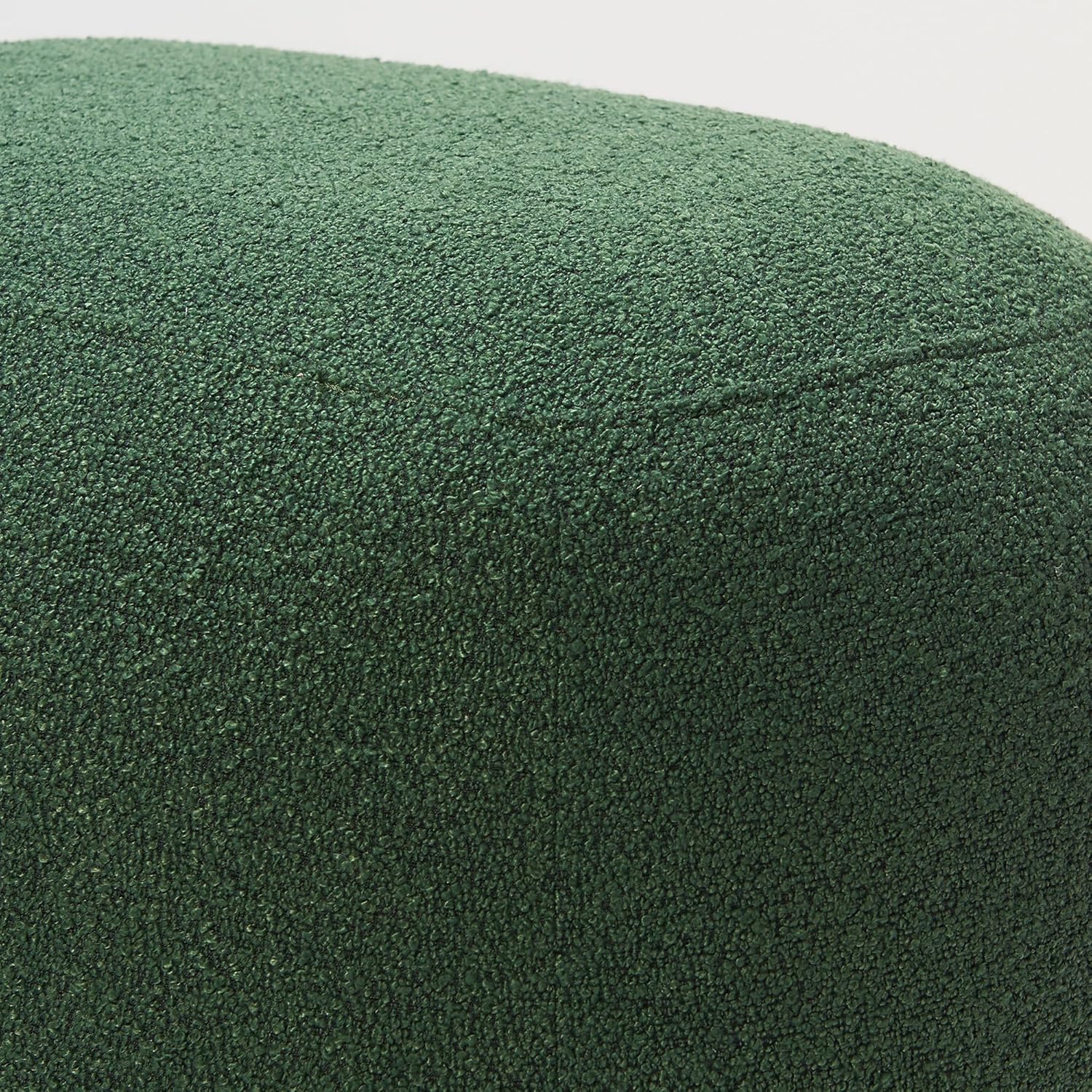 KINWELL 34" Wide Boucle Swivel Barrel Chair with 23" Ottoman Set, Fully Assembled Set of Sherpa Accent Chair and Footrest, Modern Comfy Armchair and Footstool for Living Room and Bedroom, Green