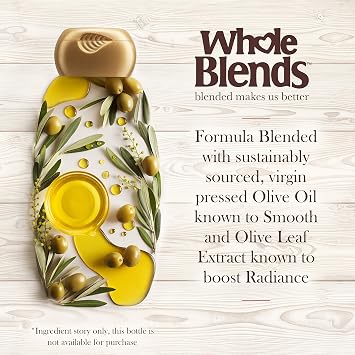 Garnier Whole Blends Replenishing Shampoo Legendary Olive, Dry Hair, 12.5 fl. oz.
