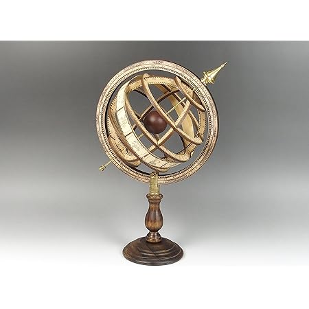 Amazon A 304 渾天儀 S Armillary Sphere 天文観測器機 M 地球儀 天球儀インテリア オブジェ 西洋アンティーク 置物 欧州 ヨーロッパ アンティクーズ 置物 オブジェ
