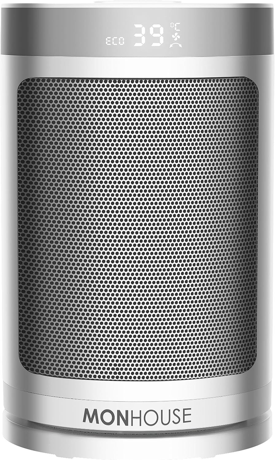 MONHOUSE Portable Electric Space Heater Energy Efficient PTC Ceramic