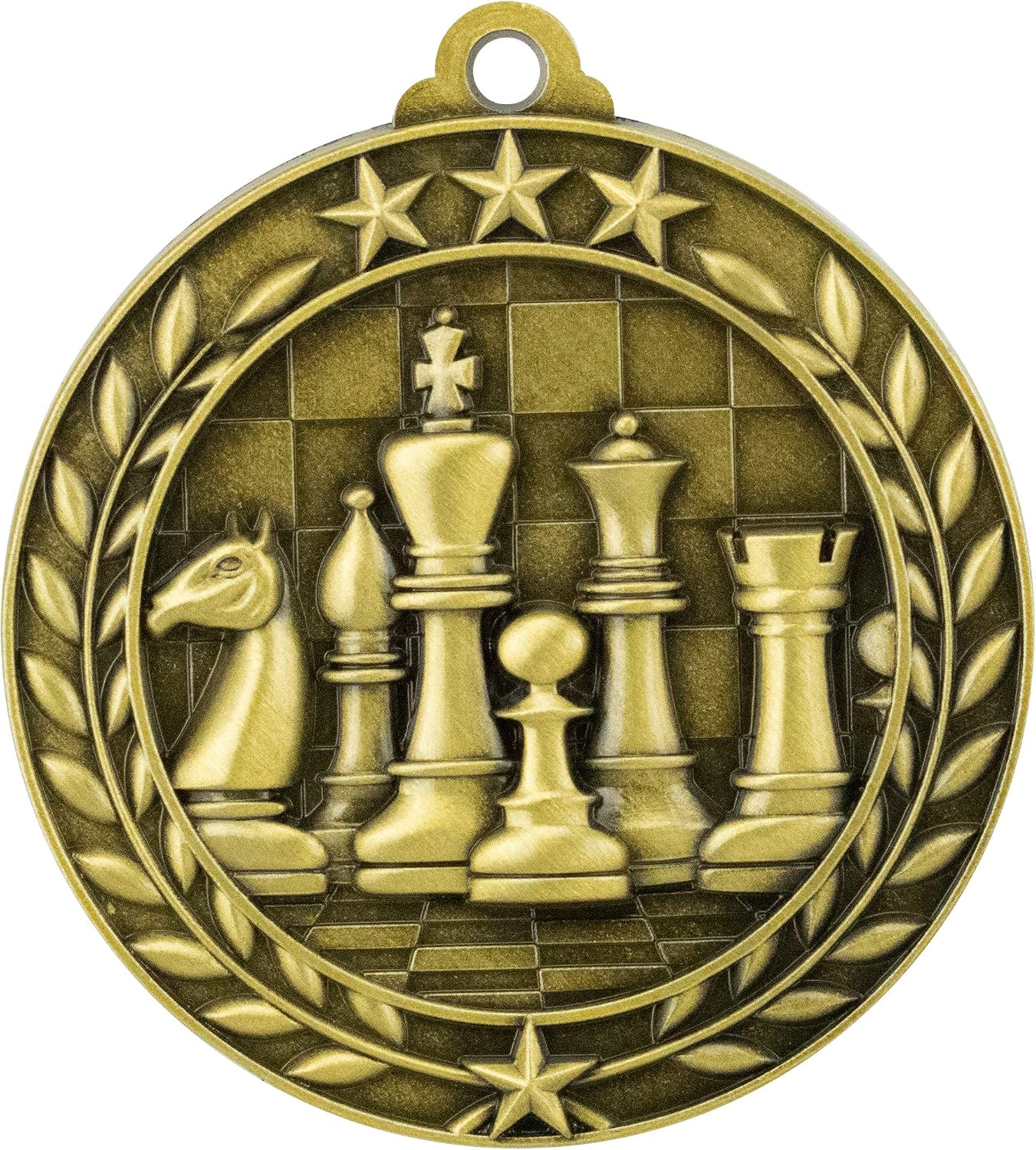 Express Medals Pack of 10 (or More) 1.75 Inch Gold Chess Award Medals Variations with or Without Engraving Personalization Engraved Custom Text Names