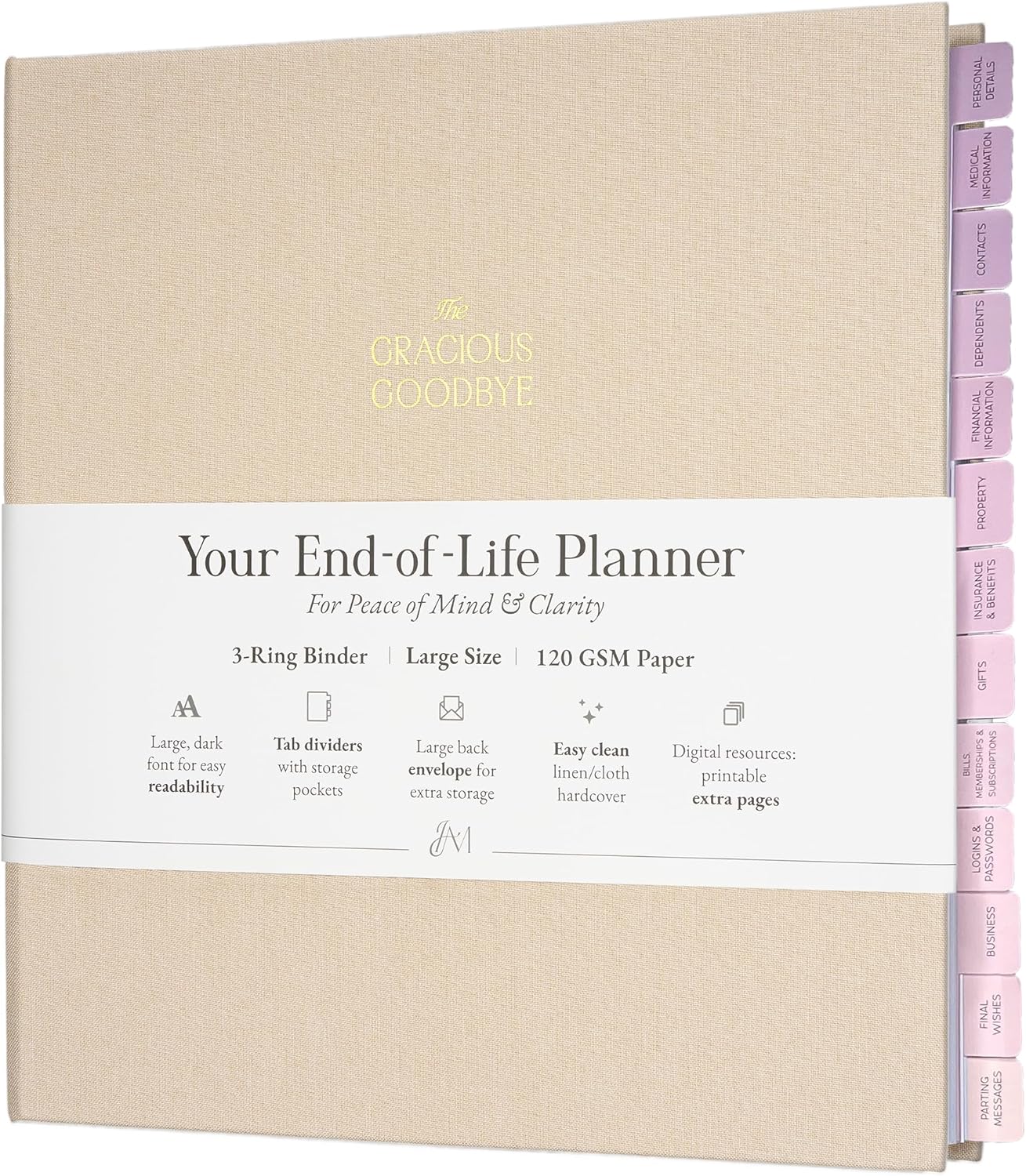 End-of-Life Journal Book: Gracious Goodbye – Elegant Life Organizer for Final Wishes, Estate Planning, Important Documents & Family Emergency Records