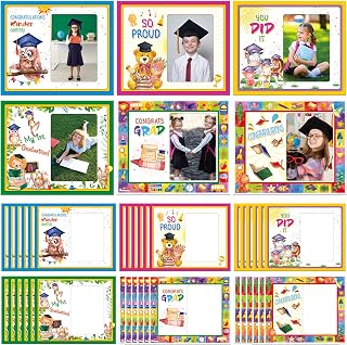 Kathfly 36 Pcs Kindergarten Graduation Picture Frames 2026 Prek Preschool Grad Photo Frame 3.3 x 4.9 Inch Congratulation Graduation Gifts for Classroom School Supplies Favors(Various Styles)