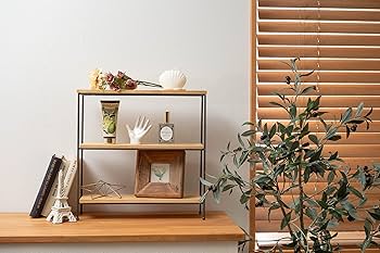 ブラウンの金属製オープンシェルフ MINT（家具、インテリア） シェルフ オープンラック ラック 棚