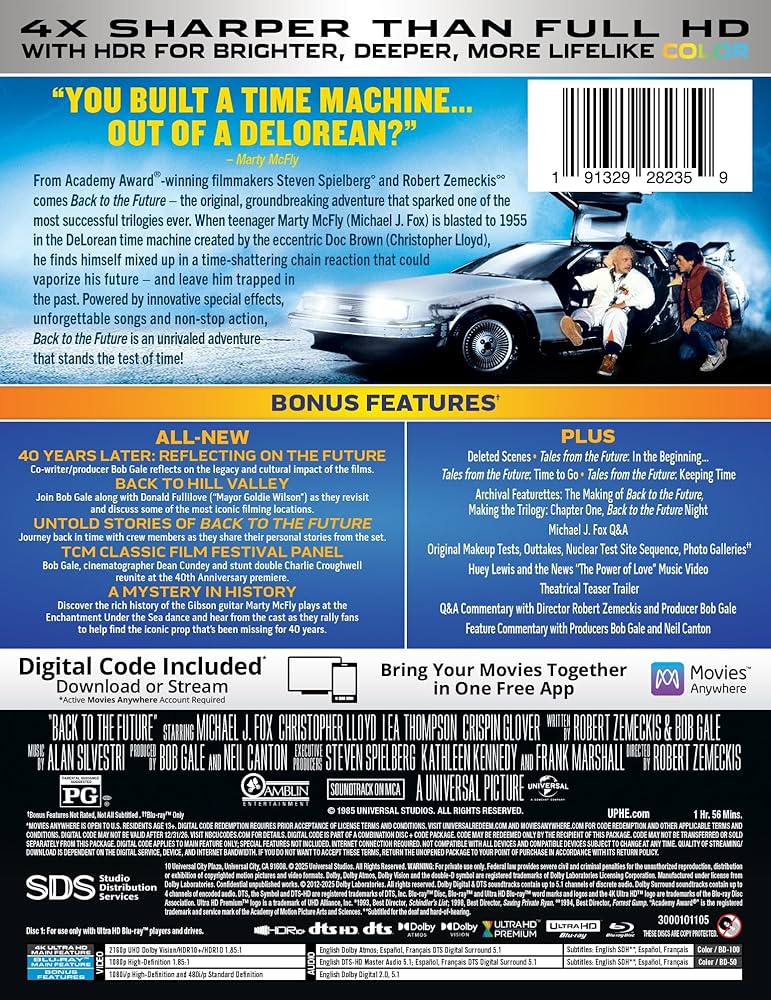 Amazon.com: Back to the Future 40th Anniversary Trilogy (4K