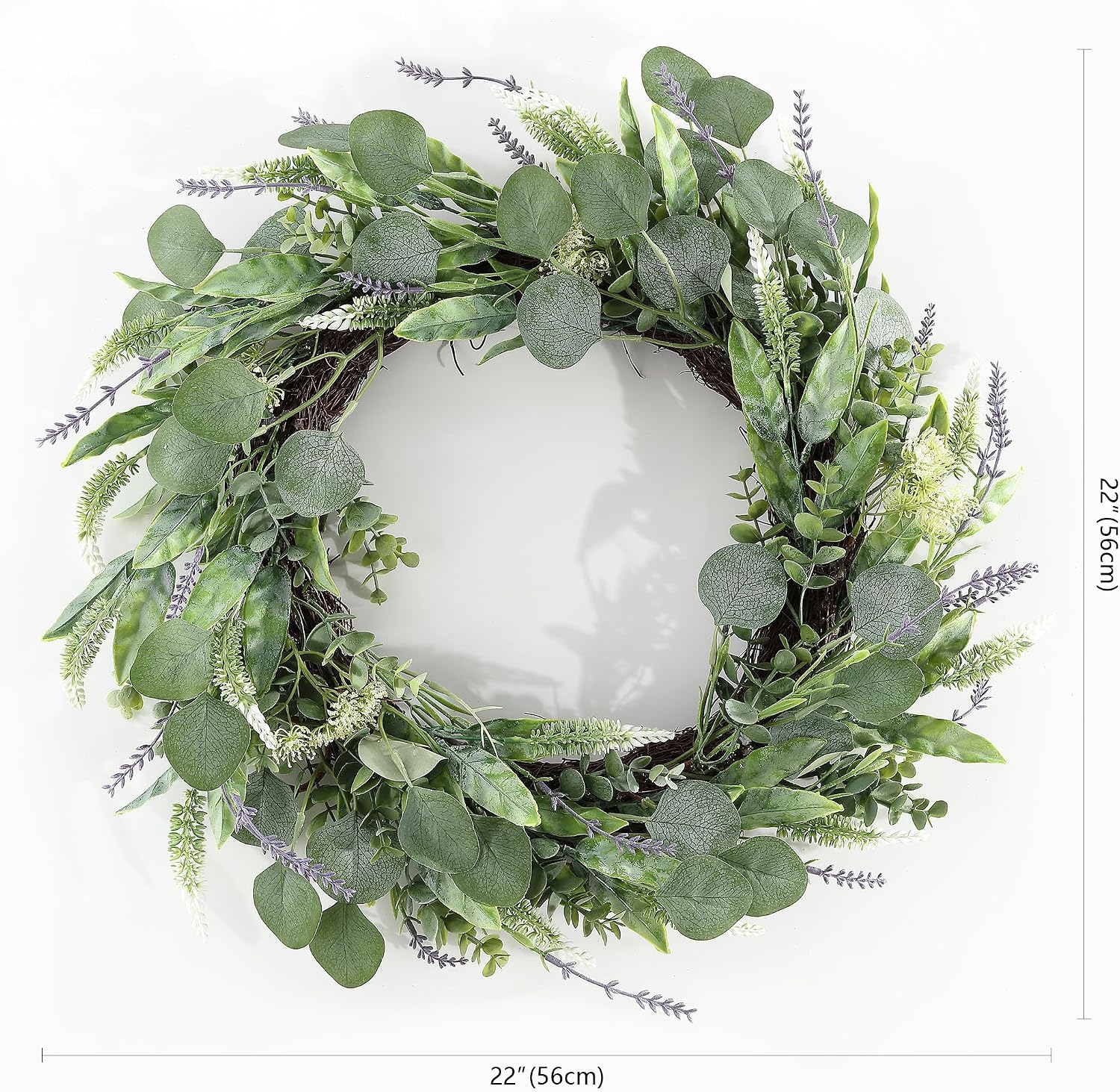 SAFAVIEH Home Collection Faux Artificial 22-inch Eucalyptus & Fennel Decorative Wreath