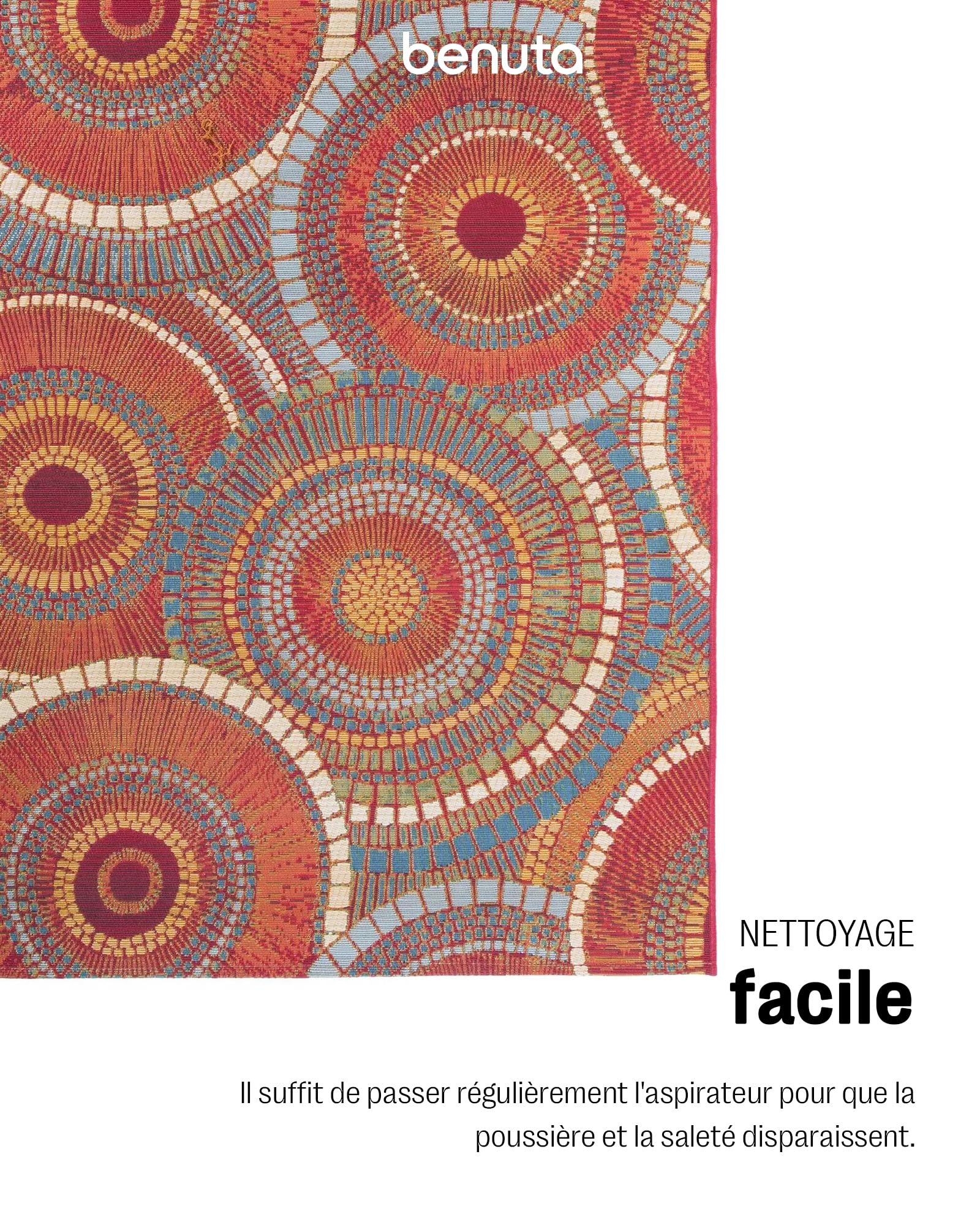 benuta Tapis d'Extérieur Artis Orange 120X180 Cm - Tapis Outdoor pour Balcon, Terrasse et Jardin