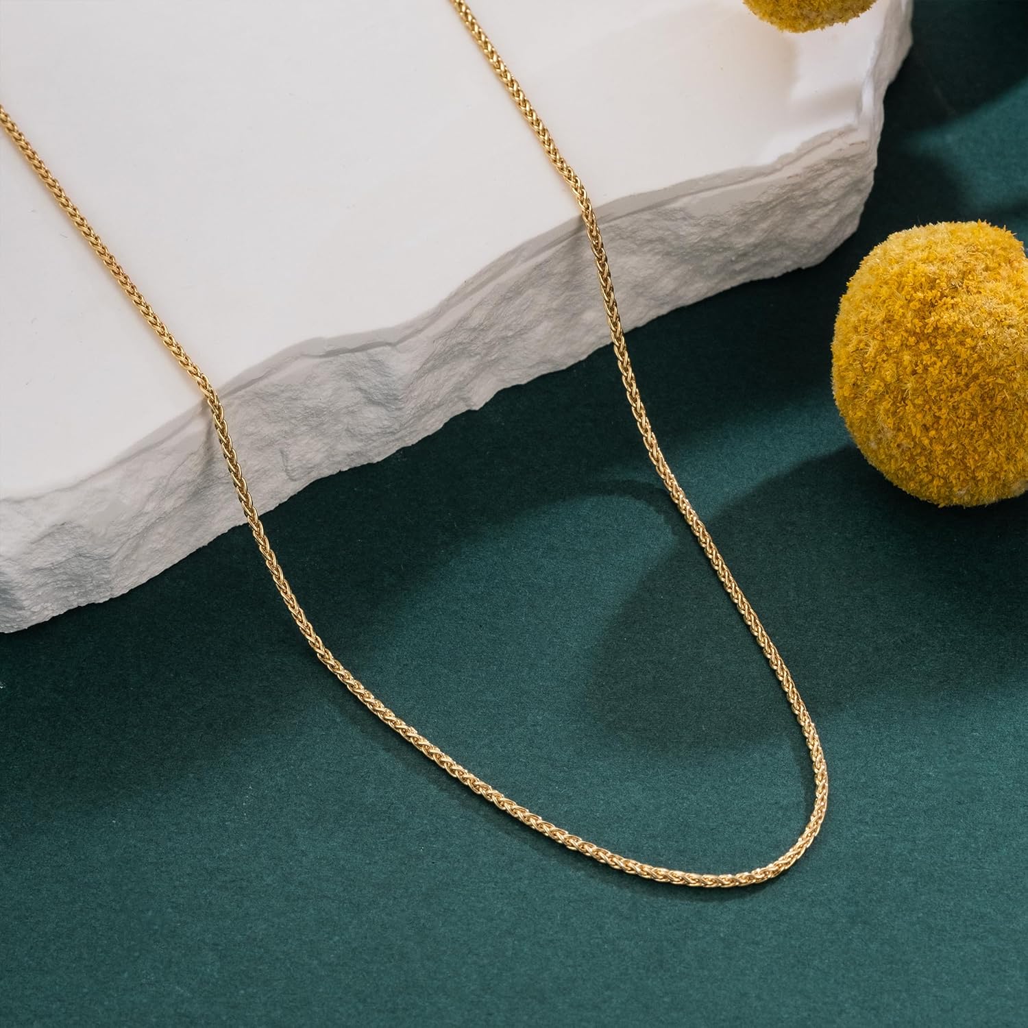 14K Gold Chains for Women 14K Gold Necklaces for Womens Mens Chain Necklaces for Women Trendy Classic Franco Chain Design Womens Necklace Golden Chain for Mens Necklace 16-30in 1.3/1.5mm - Image 7