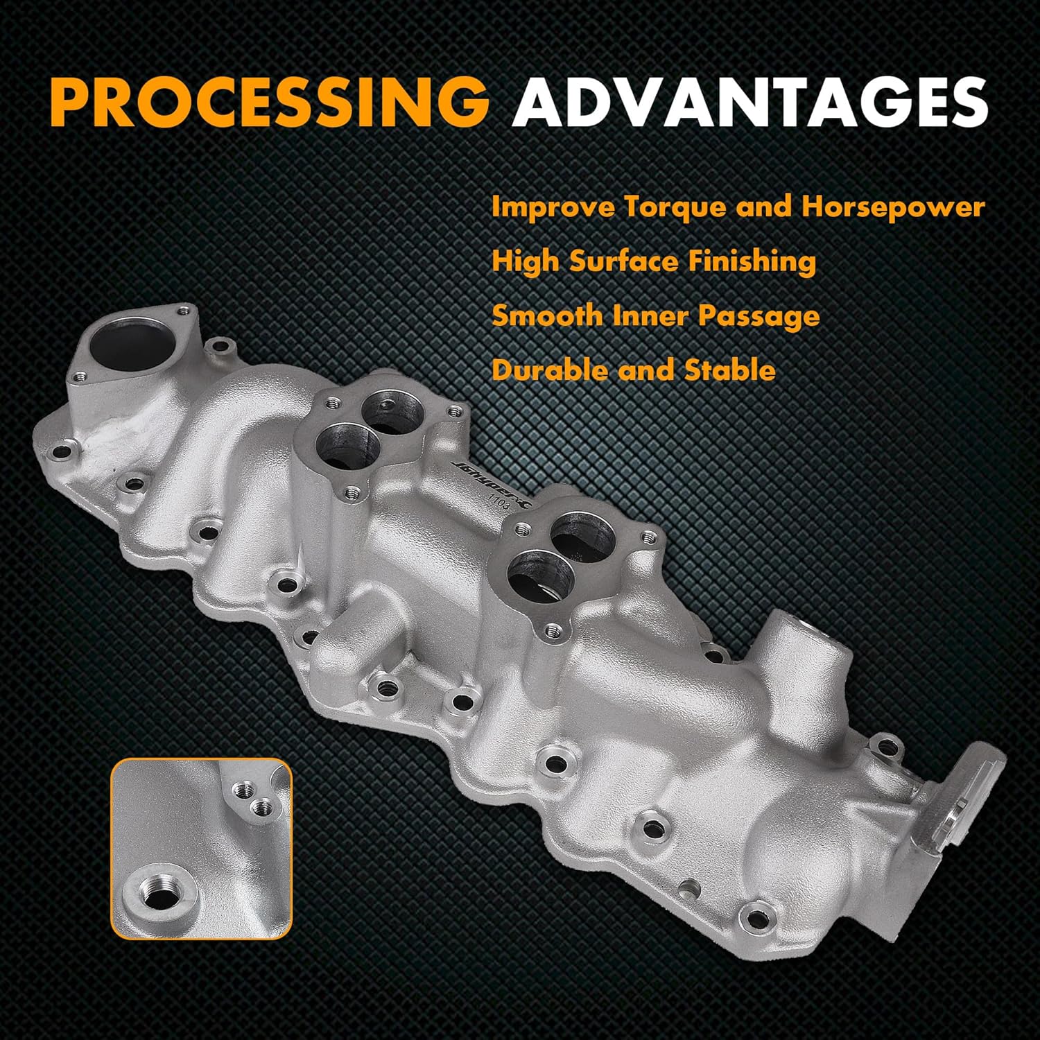 1109 Triple carburetor Intake Manifold Aluminum Compatible with Ford Mercury Flathead 1949-1953 2-Barrel Triple Deuce 225 239 V8 Engine