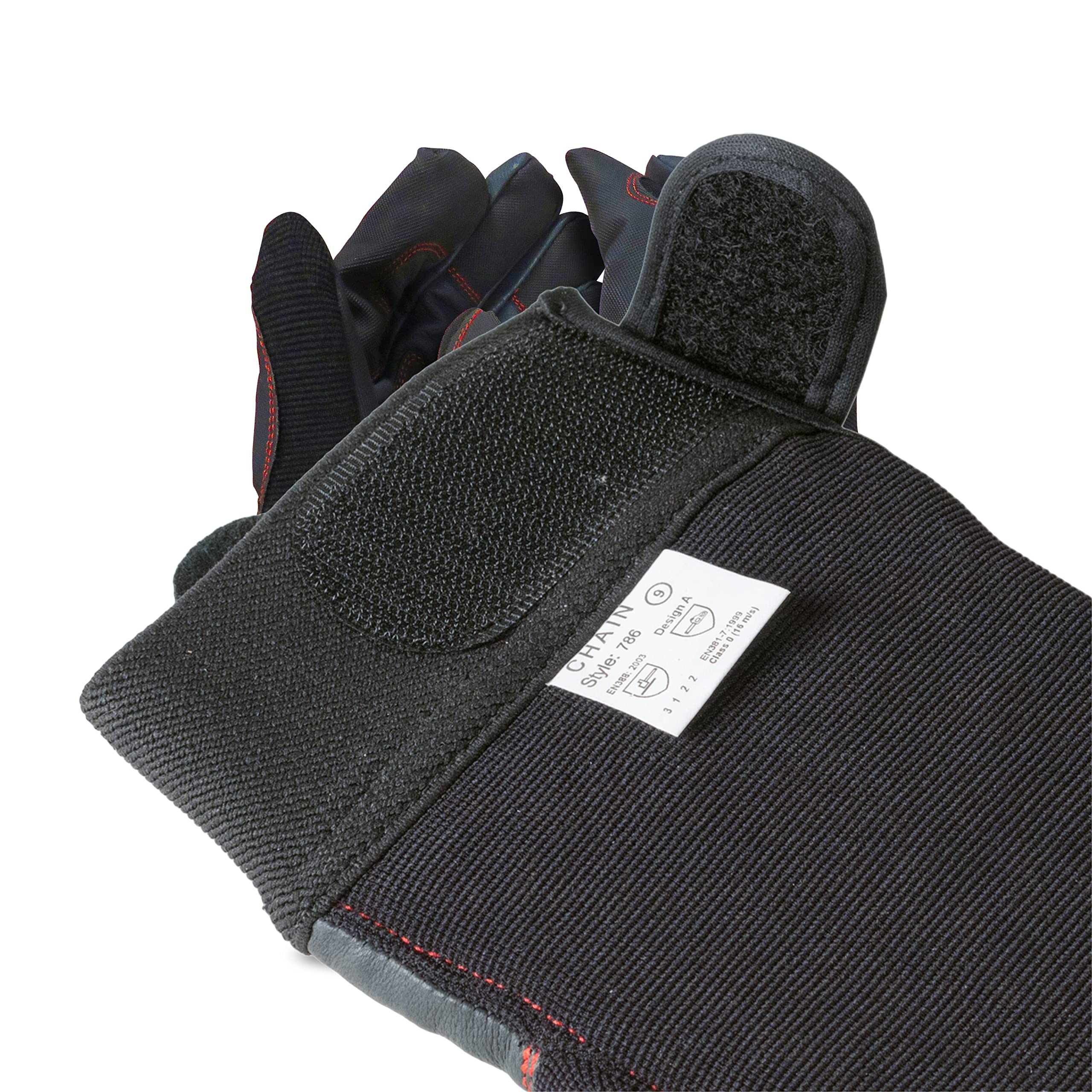 Oregon 295395 Gants de protection pour travail à la tronçonneuse Taille M en cuir élastique 4 directions (protection main gauche)