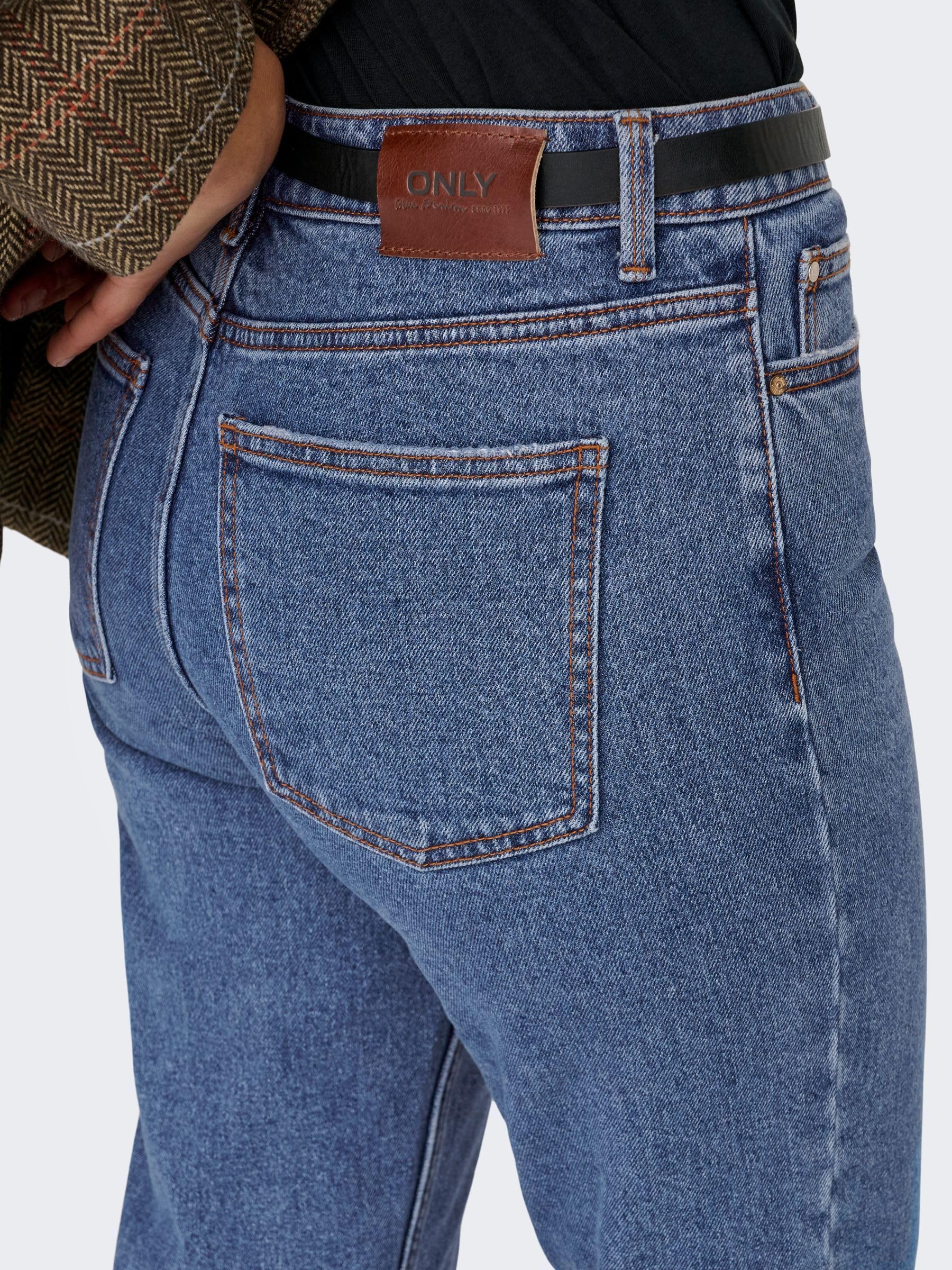 ONLY Jean Coupe Droite ONLEMILY Taille Haute Straight Fit Jeans