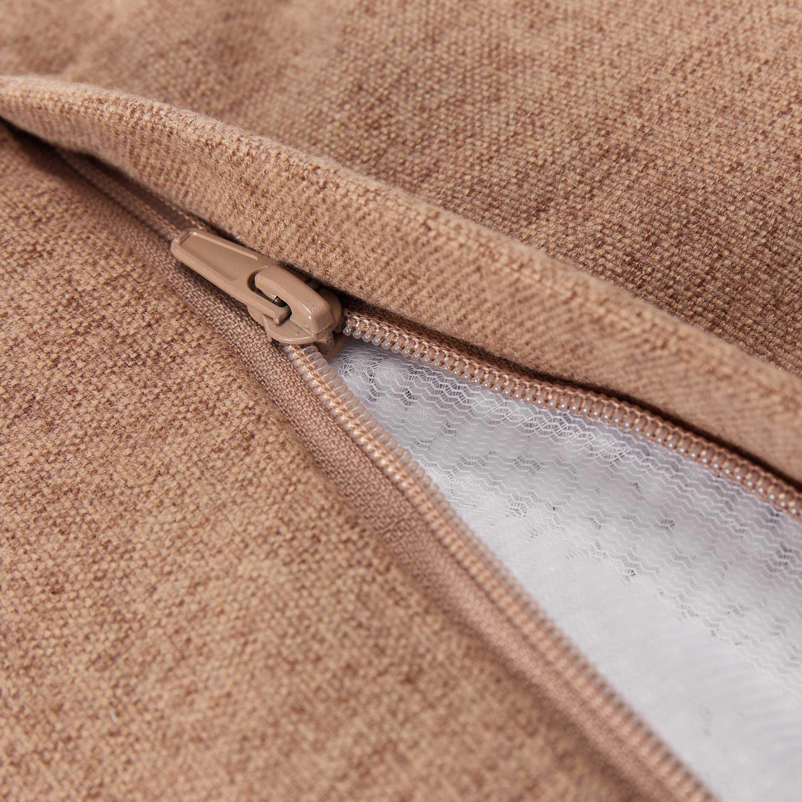 Lumaland Sitzsack Pouf 50 L 3-in-1-Funktion Hocker Tischchen Fußschemel EPS-Füllung Ø 25 x 45 cm Braun