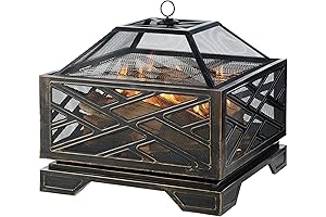 Pleasant Hearth Martin Extra Deep Wood Burning Fire Pit, 26-Inch