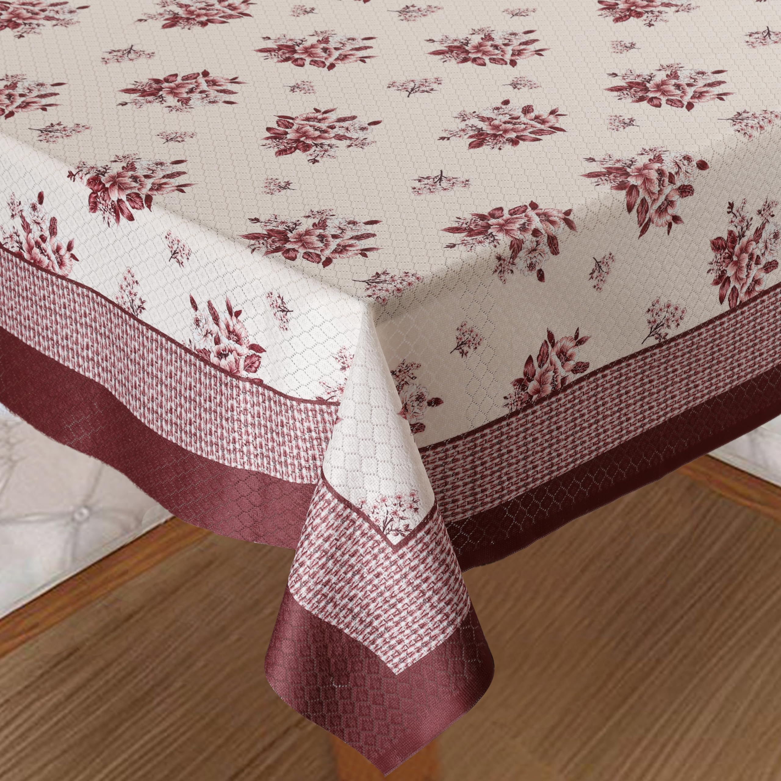 Homerz Premium Cotton Fabric Table Cloth, Floral Design, Perfect for Living Room Dining and Center Table. (Paradise_M, 60x90 inch- 6-8 Seater) (B0DC8468H4) Amazon Price History, Amazon Price Tracker