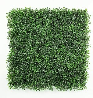 Artificial Green Topiary Boxwood Willow Screen Wall Hedge For Outdoors/Indoors Designs 50 x 50cm Patio 20"x20" Fence Hedge Panel, Decorative Privacy Screen Greenery Faux Plant Tree Wall (Dark Green)