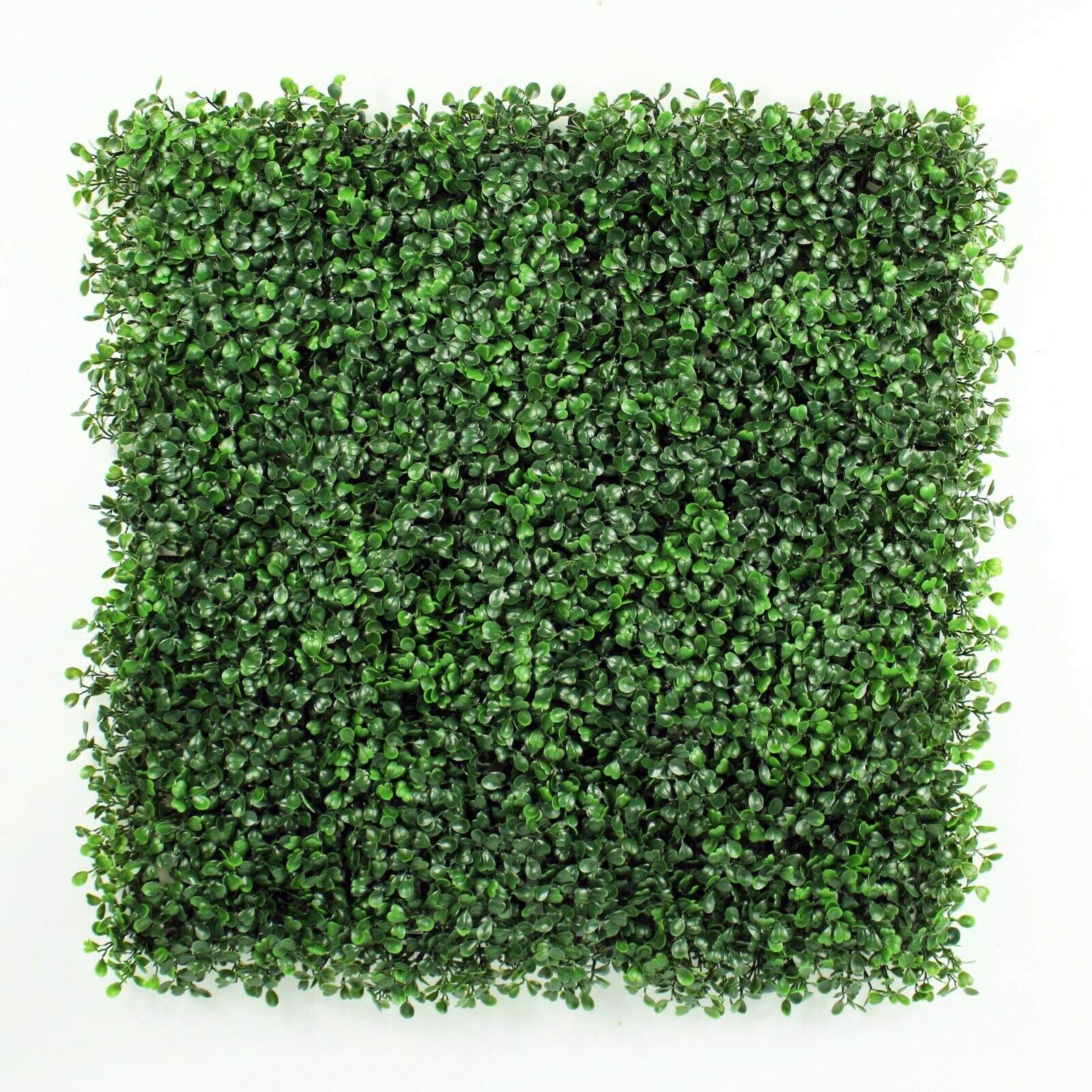 Artificial Green Topiary Boxwood Willow Screen Wall Hedge For Outdoors/Indoors Designs 50 x 50cm Patio 20"x20" Fence Hedge Panel, Decorative Privacy Screen Greenery Faux Plant Tree Wall (Dark Green)