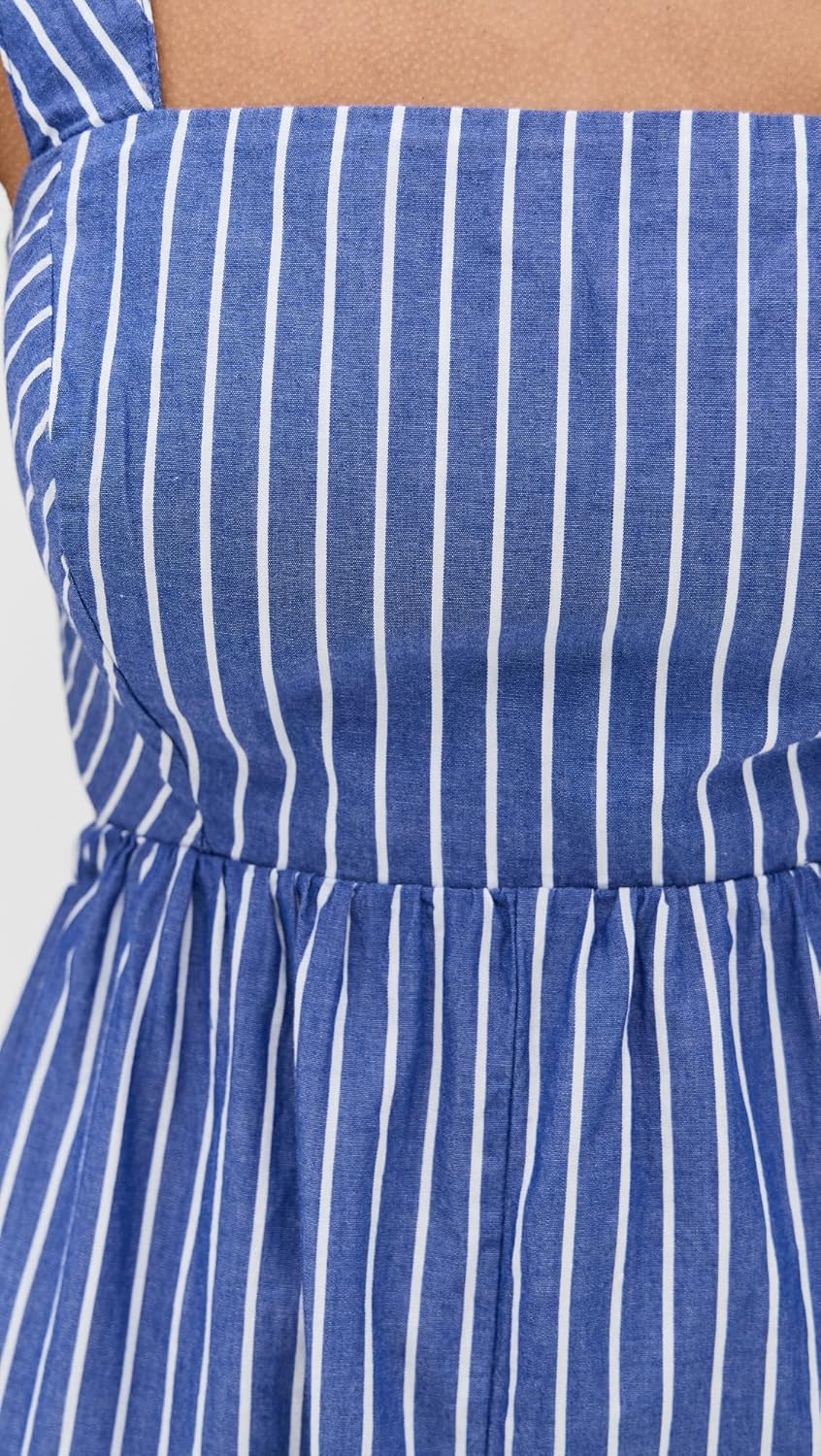 Stateside Women's Poplin Stripe Open Back Midi Dress - Image 6