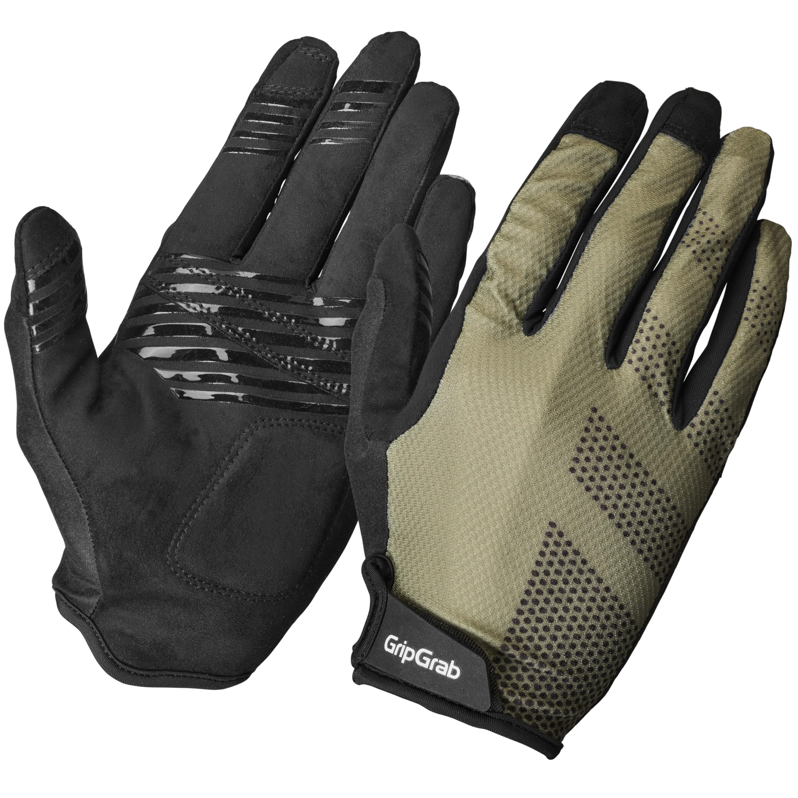 GripGrab Guantes de Ciclismo Ride Lite Largos Verano Acolchado Palma de Gamuza con Agarres de Silicona Antideslizantes Bicicleta MTB Gravel