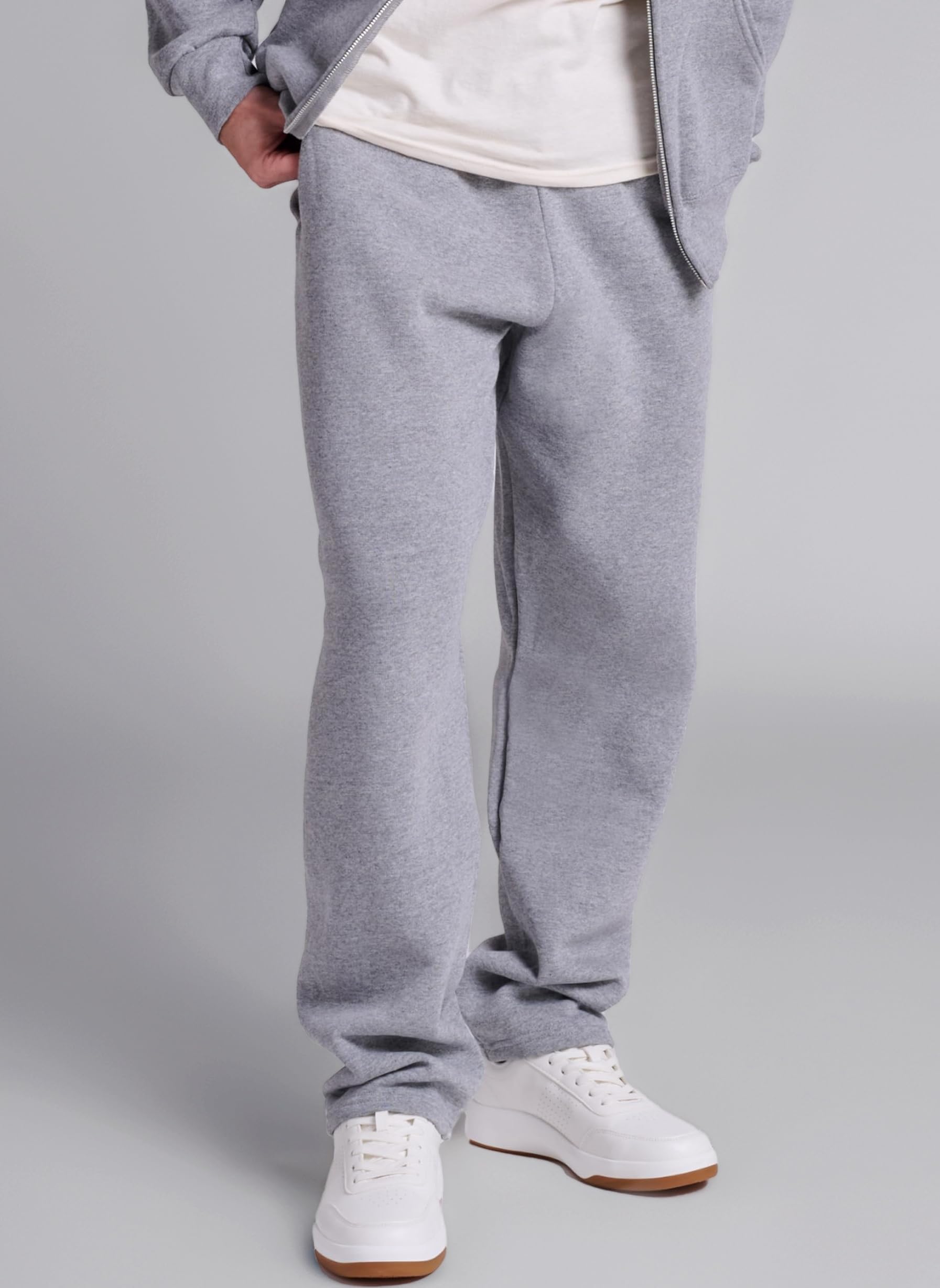 Russell Athletic Men's Dri Power Fleece Open Bottom Sweatpants with Pockets, Relaxed Fit, Moisture Wicking Sweatpants