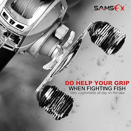 Miniatura 4 de SAMSFX Mango de goma para carrete de pesca, funda antideslizante para perilla de cebo para carrete de fundición o giro