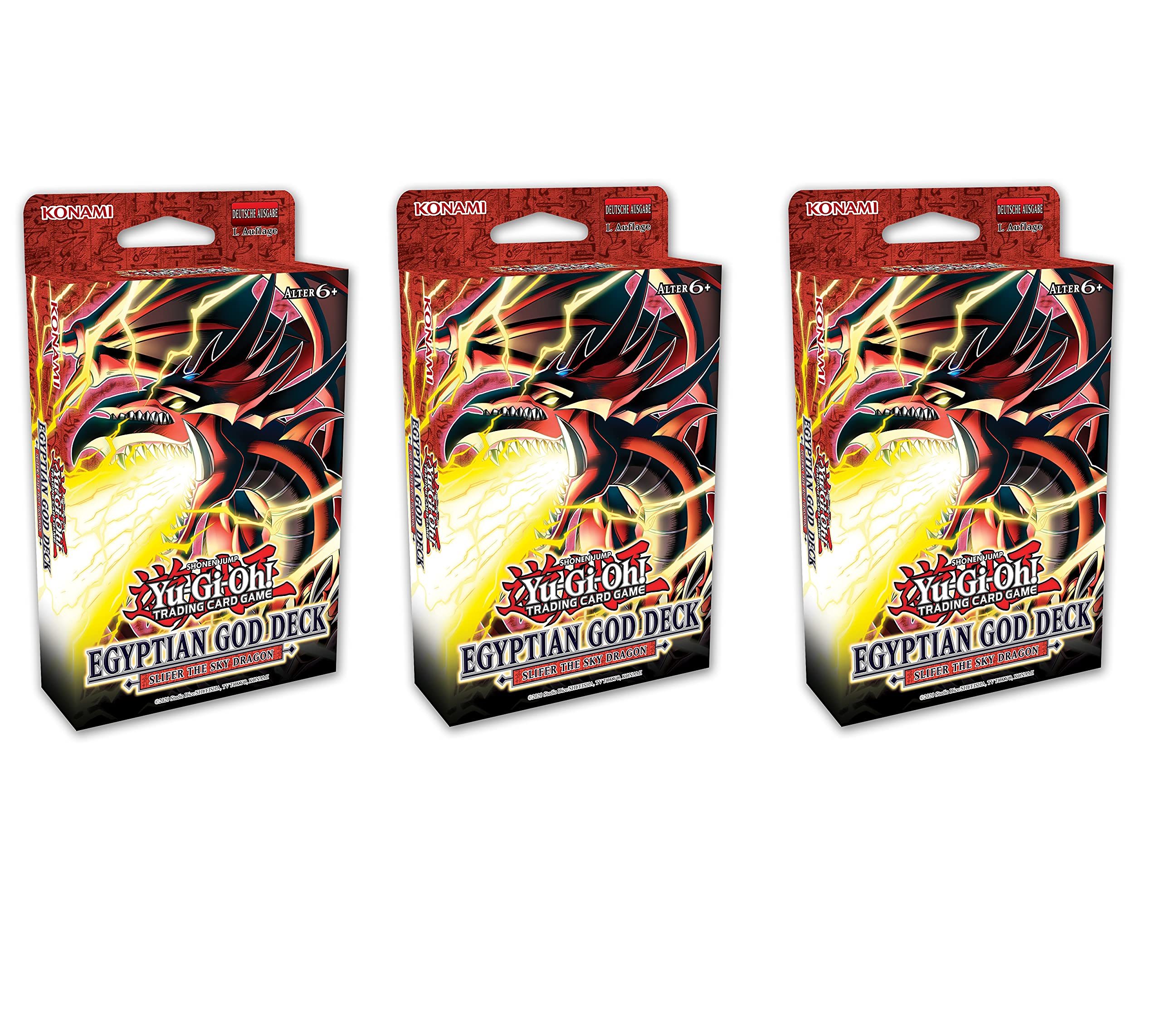 Yu-Gi-Oh! TRADING CARD GAME Egyptian Gods Deck Set of 3: Slifer the Sky  Dragon