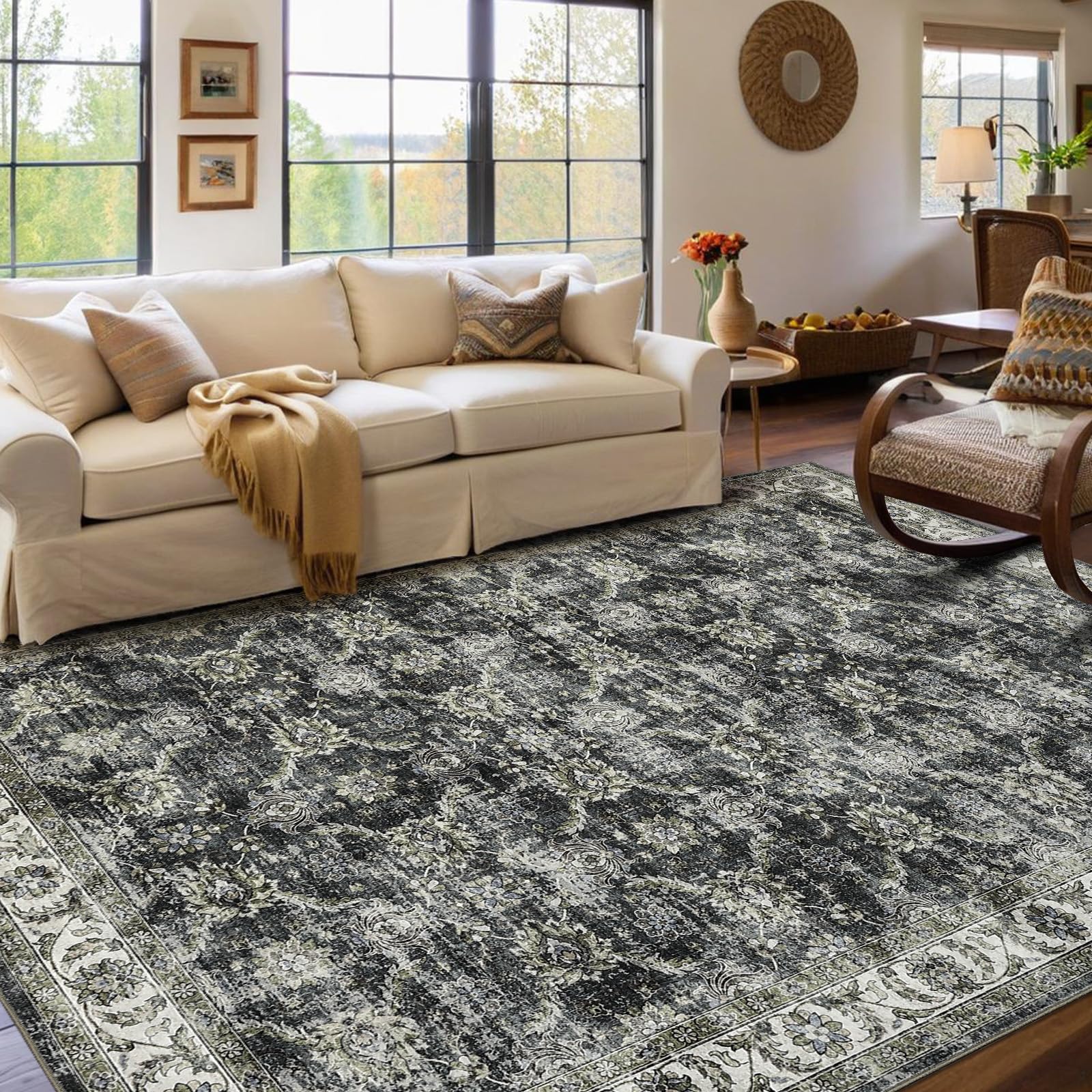 SUNLIMEI Alfombras De Pasillo 85 X 150 Cm Antideslizante Alfombra Larga Antideslizante Microfibra, Design Abstracto Para Comedor, Entrada, Sala De Estar, E