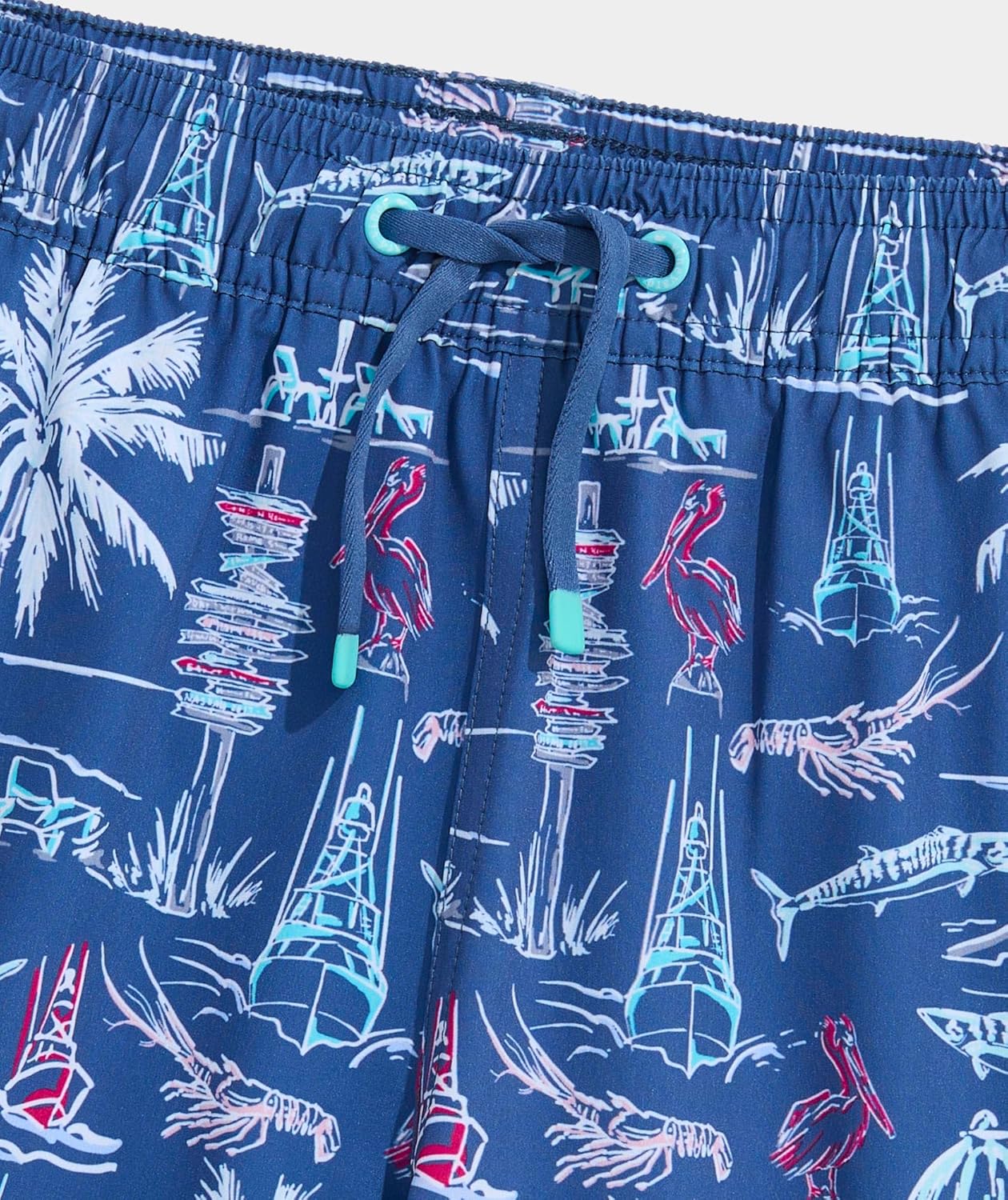 Vineyard Vines Boys' Printed Chappy Swim Trunks, Keys Moonshine, L