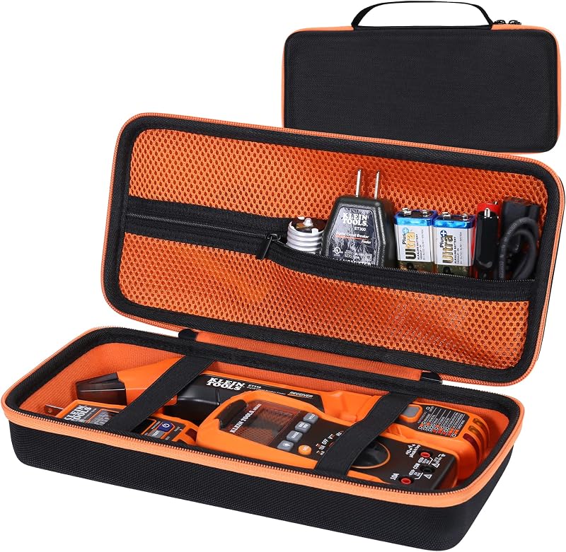 Hard Case for Klein Tools ET310 Circuit Breaker Finder & Digital Multimeter, Protective Travel Storage Organizer Bag for Klein Electrical Test Kit (Case Only)