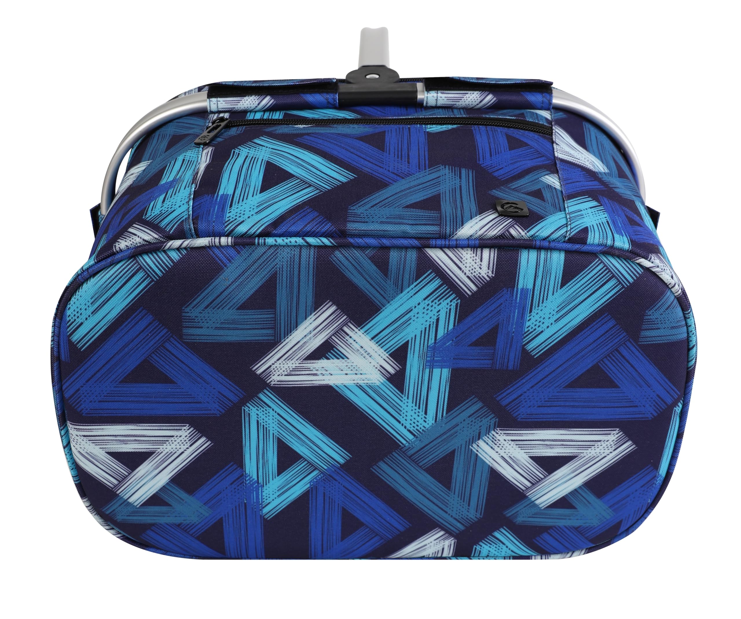 ALLCAMP Sac Pique Nique Isotherme Pliable – Glacière Souple, Doublure Étanche, Porte-Repas, Camping, Plage, 4h Isolation Chaud/Froid Motif géométrique 22L
