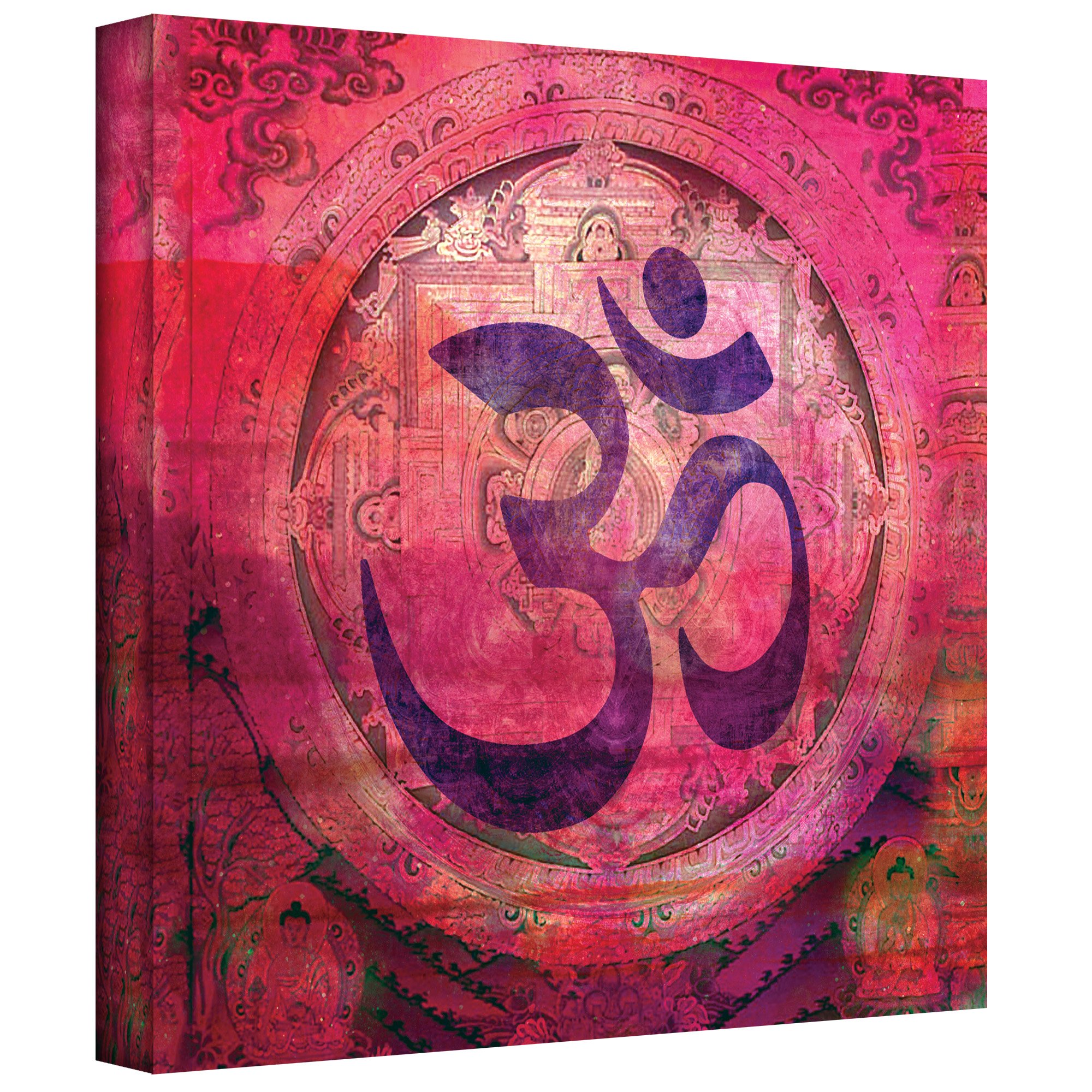 ArtWall Elena Ray Om Mandala Gallery-Wrapped Canvas Art, 18 by 18-Inch
