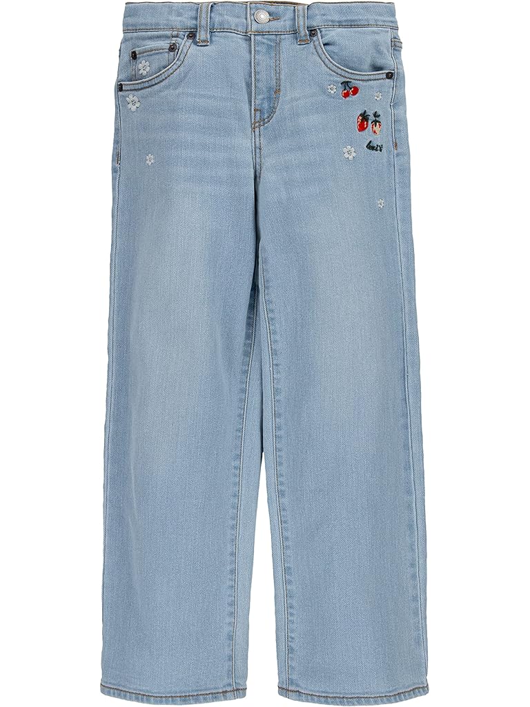 Blue Levi's® Cropped Wide Leg Jeans (Little Kids)