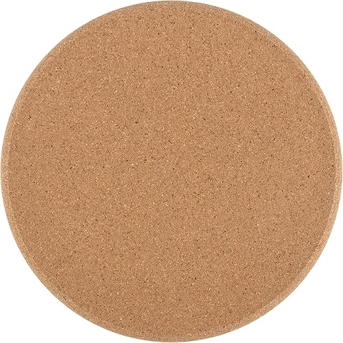 Miniatura 9 de KEILEOHO 10 salvamanteles de corcho de 7.5 pulgadas, posavasos de corcho, posavasos redondos de 3/8 pulgadas de grosor, tapones calientes de corchos