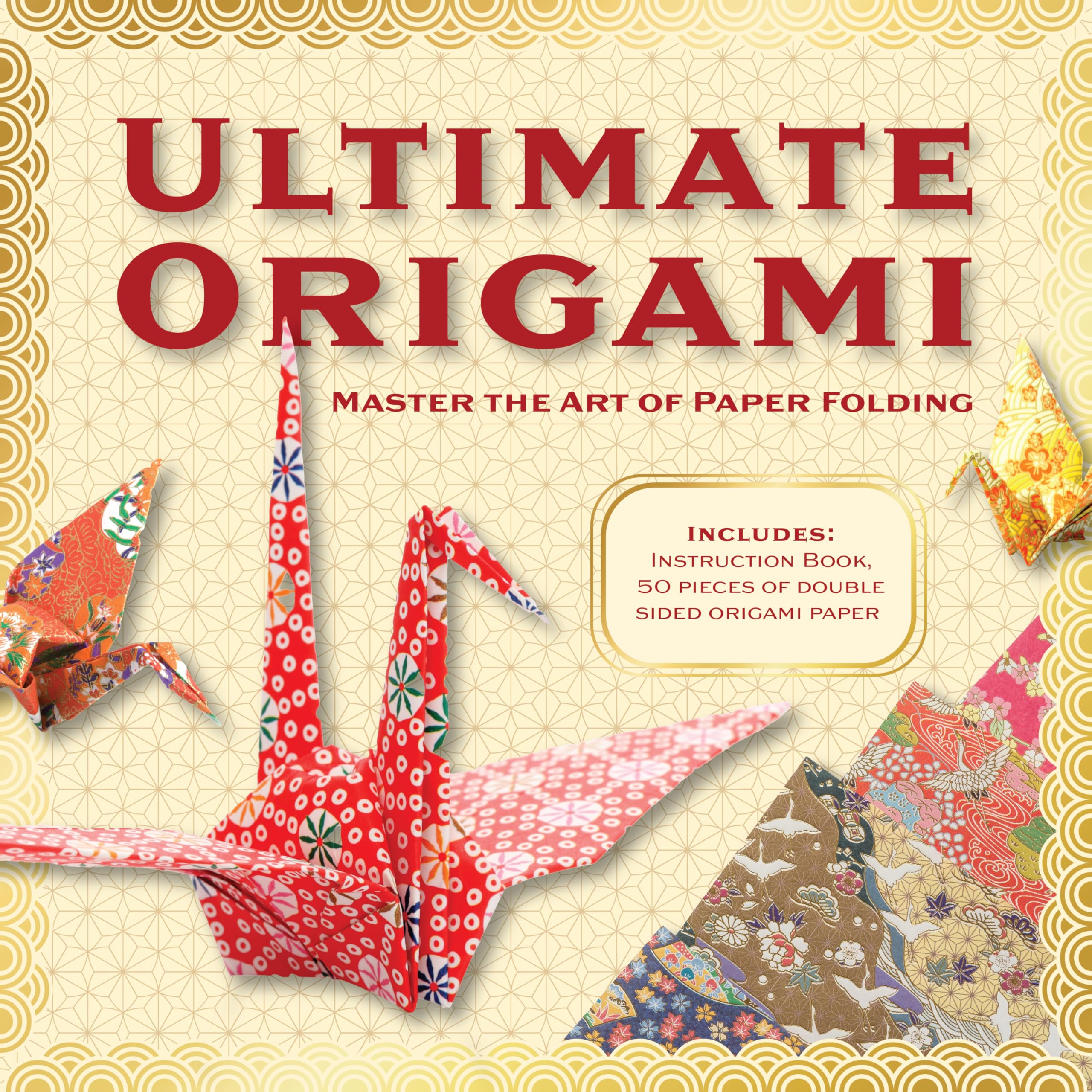 Ultimate Origami Kit: Master the Art of Paper Folding - Includes: Instruction Book, 100 Pieces of Double Sided Origami Paper