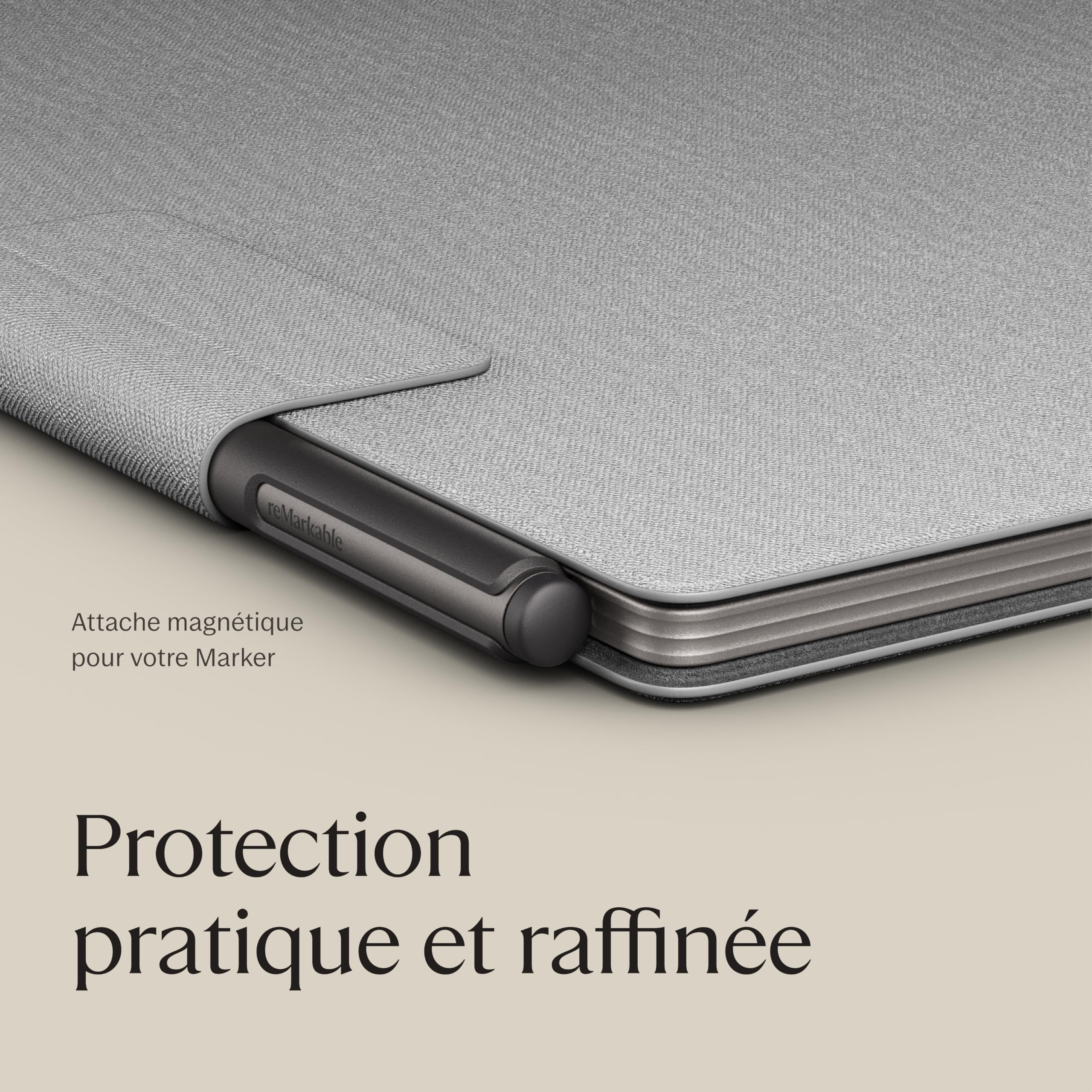 reMarkable Book Folio | Housse polymère pour Tablette reMarkable Paper Pro | Gris