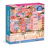 French Riviera – 1000 Piece Puzzle Fun and Challenging Activity with Bright and Bold Artwork of French Architecture by The Sea for Adults and Families