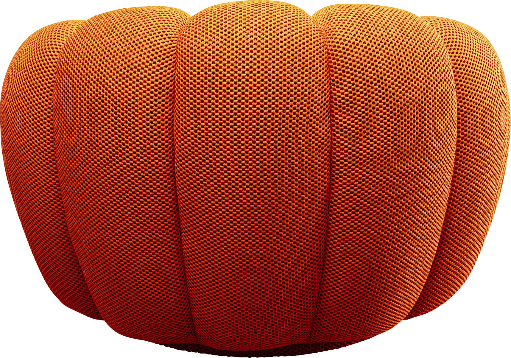 Kare Fauteuil pivotant Design Peppo Bloom, Orange, Hauteur d'assise 40 cm, Fauteuil rembourré, Fauteuil de Relaxation, pivotant à 360 degrés, Salon, 68 x 94 x 94 cm (H x l x P)