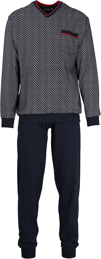 Pigiama Uomo Lungo Invernale In Cotone Interlock LP2134 LOTTO - Neus Store - Foto 2